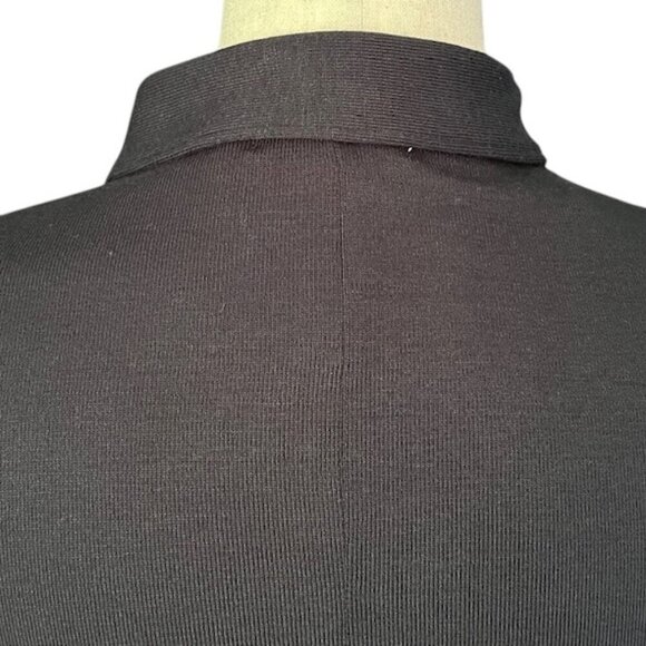 rag & bone Lea Polo Shirt Long Sleeves 5 Buttons Black Size Large MSRP $158 NWT - Picture 9 of 15